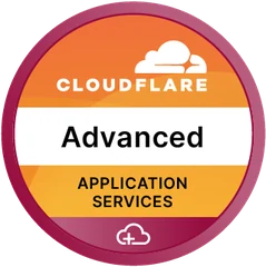 Cloudflare Application Security Advanced certificate badge