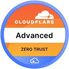 Cloudflare Zero Trust Advanced certificate badge